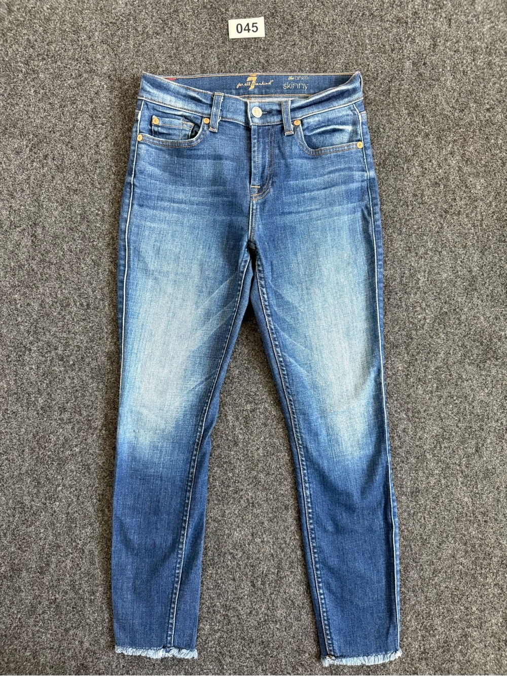 7 for All Mankind Women's Blue Jeans Size 25, The Skinny Ankle